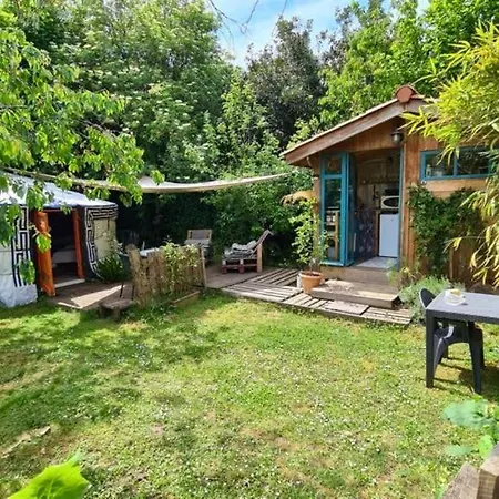 Luxussátor La Yourte Climatisee Du Jardin Cache Marmande