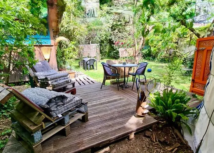 La Yourte Du Jardin Cache Luksustelt *